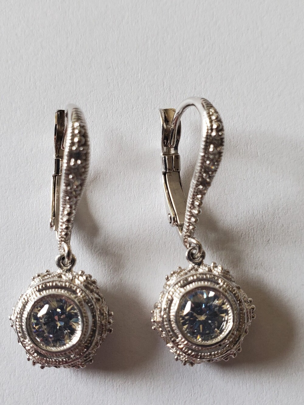 ESPO Sterling & Diamonique Drop Earrings